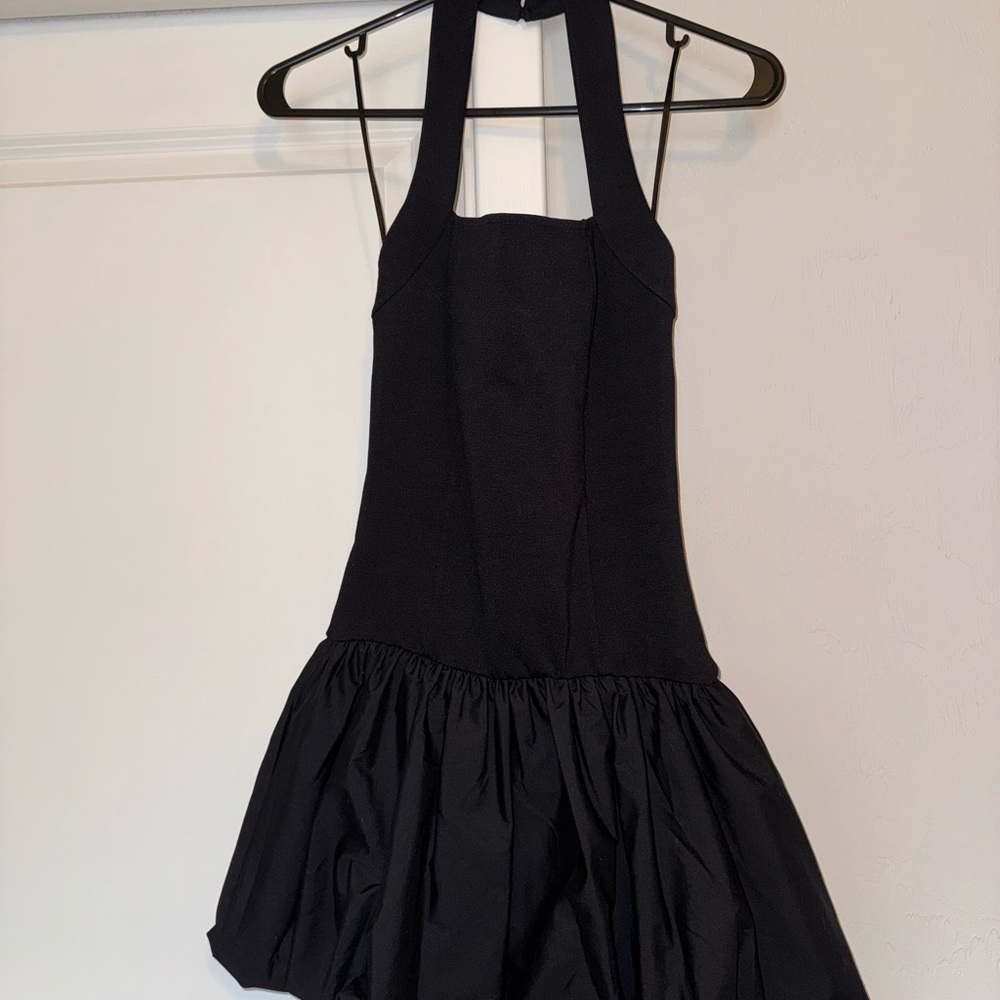 Good Luck Gem Black Backless Dress